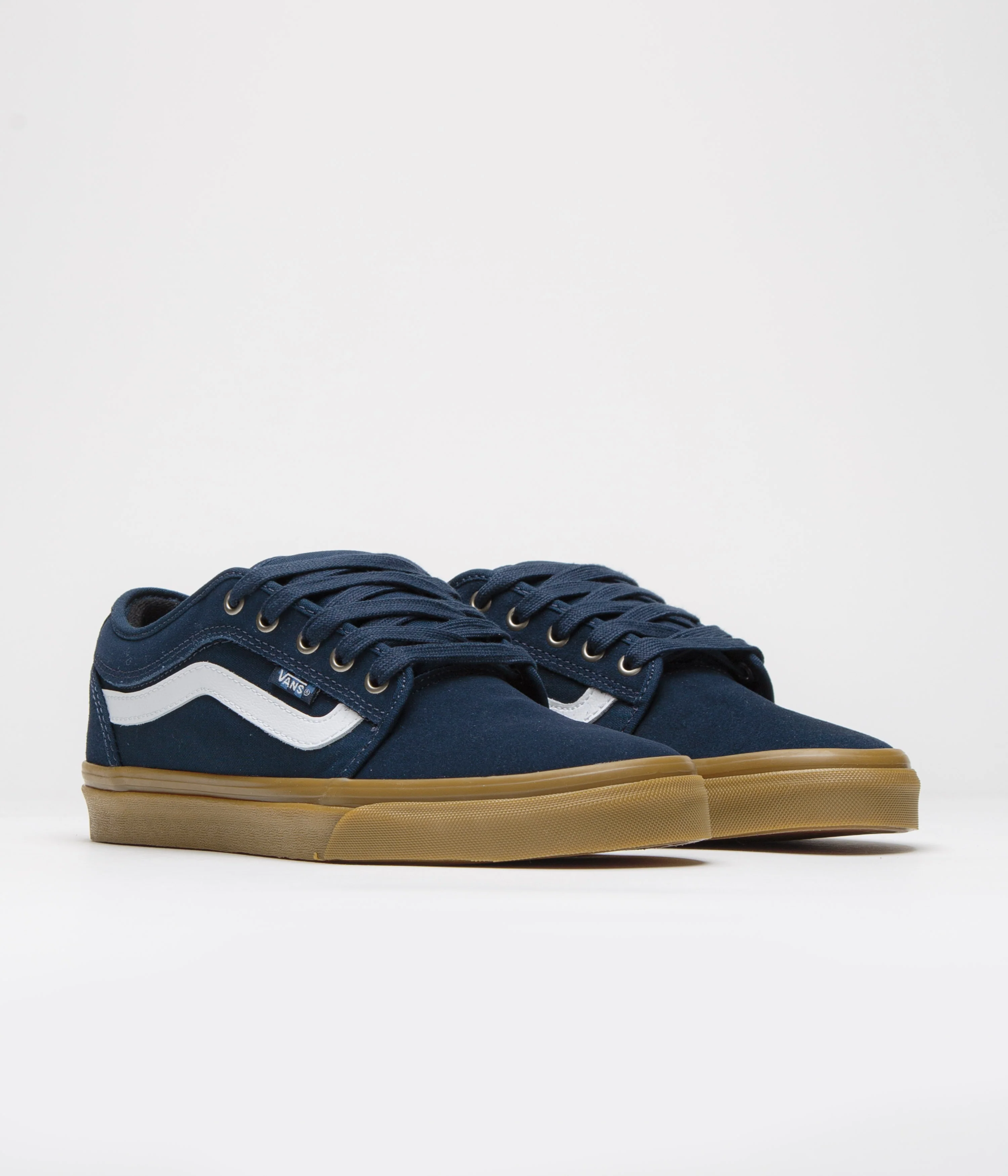 Vans Skate Chukka Low Sidestripe Shoes - Navy / Gum - Image 2