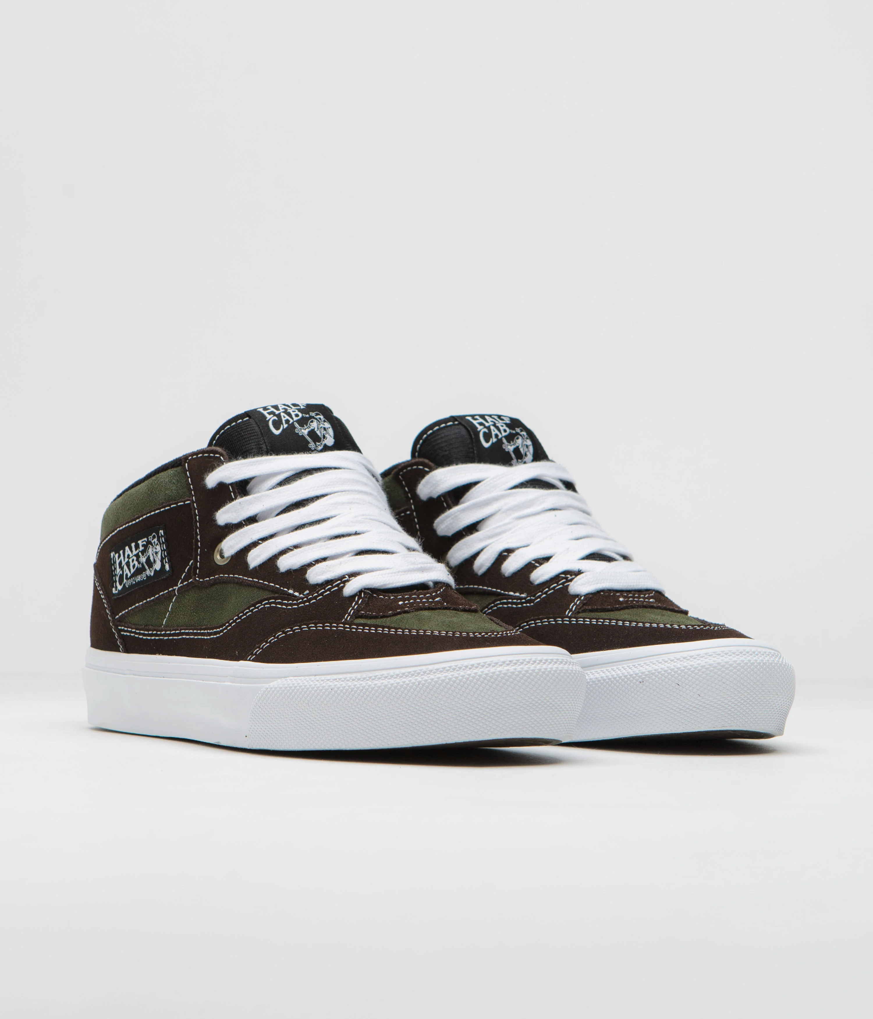 Vans Skate Half Cab '92 VCU Shoes - Dark Brown / White - Image 2