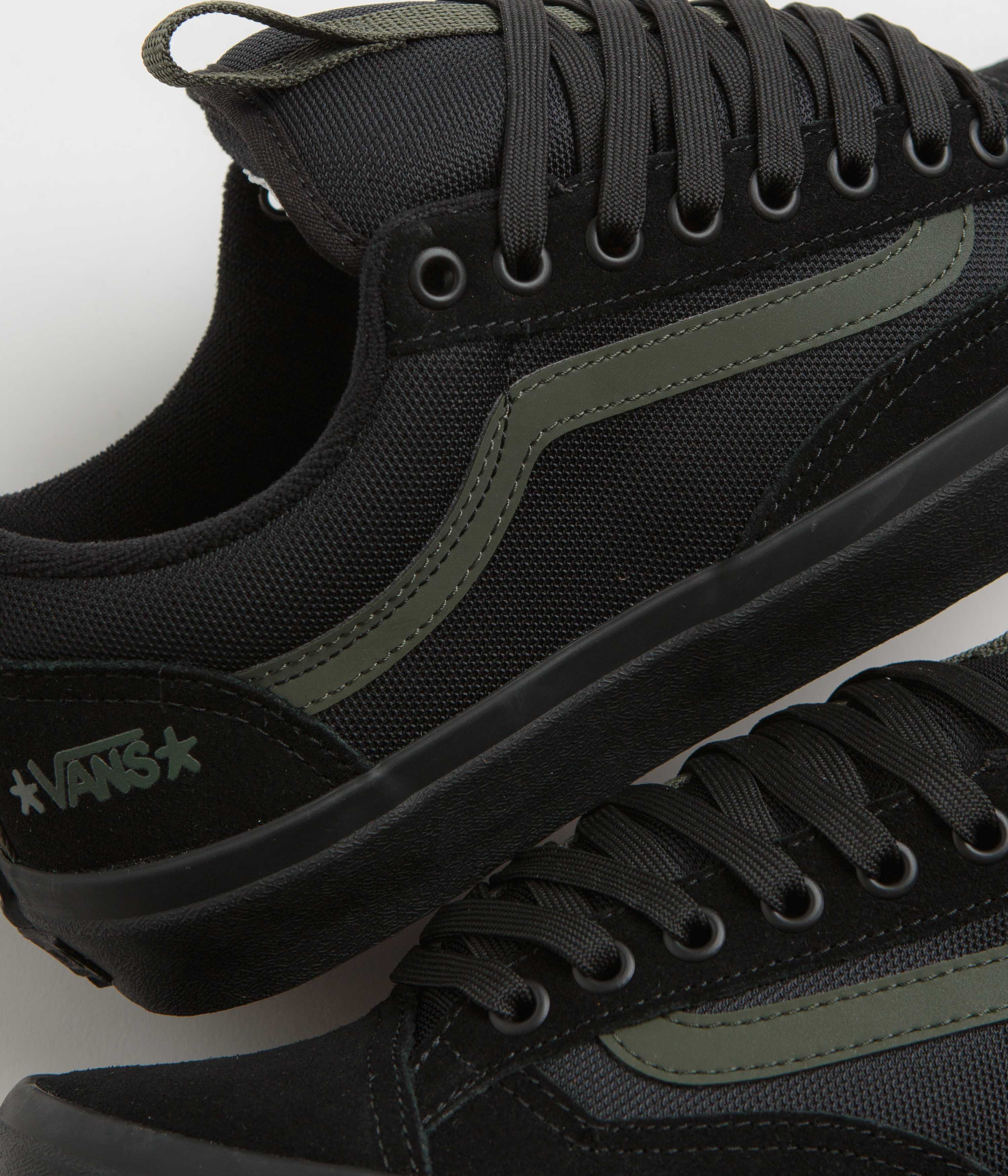 Vans Skate Old Skool 36+ Shoes - (Atiba) Black / Dark Green - Image 3