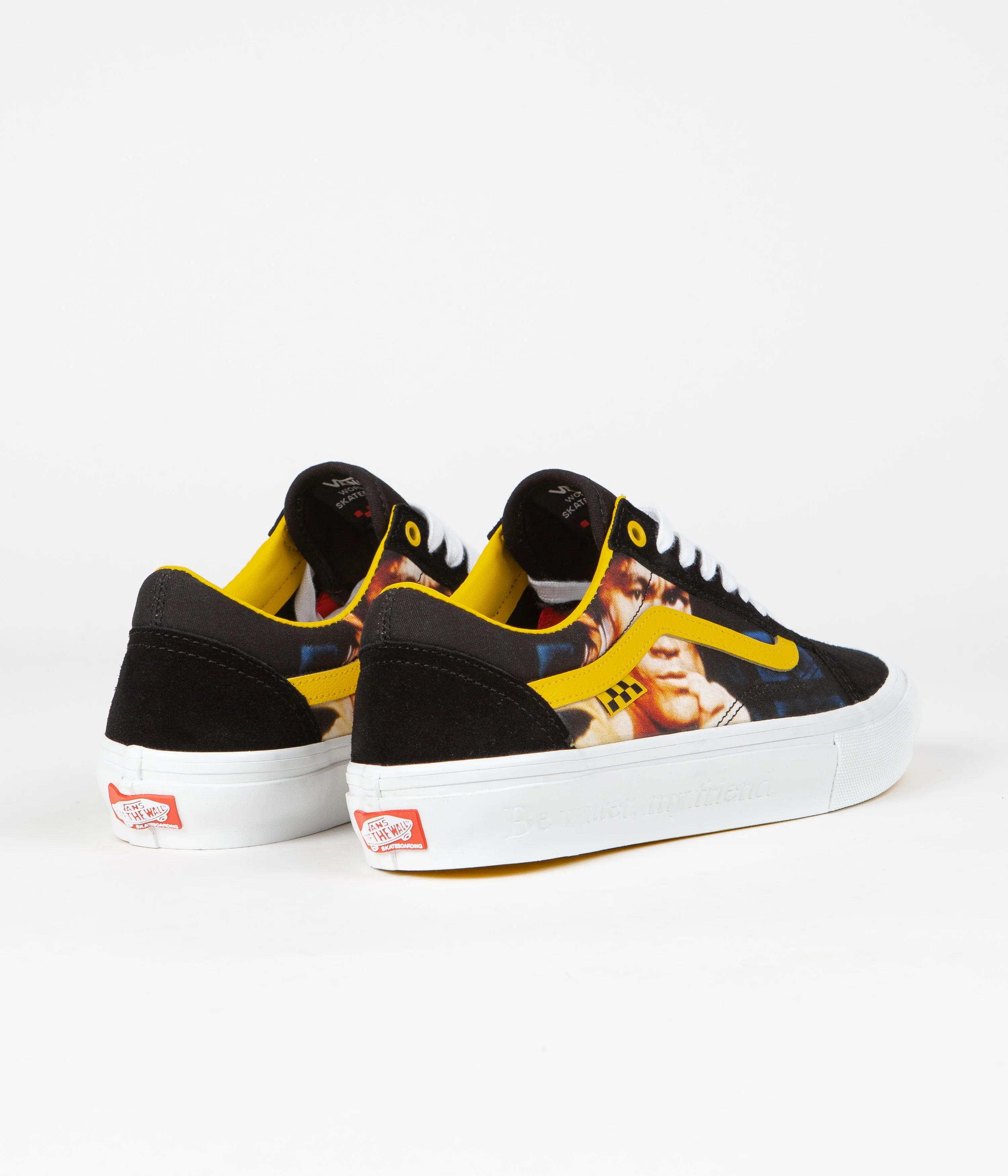 Vans Skate Old Skool Shoes - (Bruce Lee) Black / Yellow - Image 4