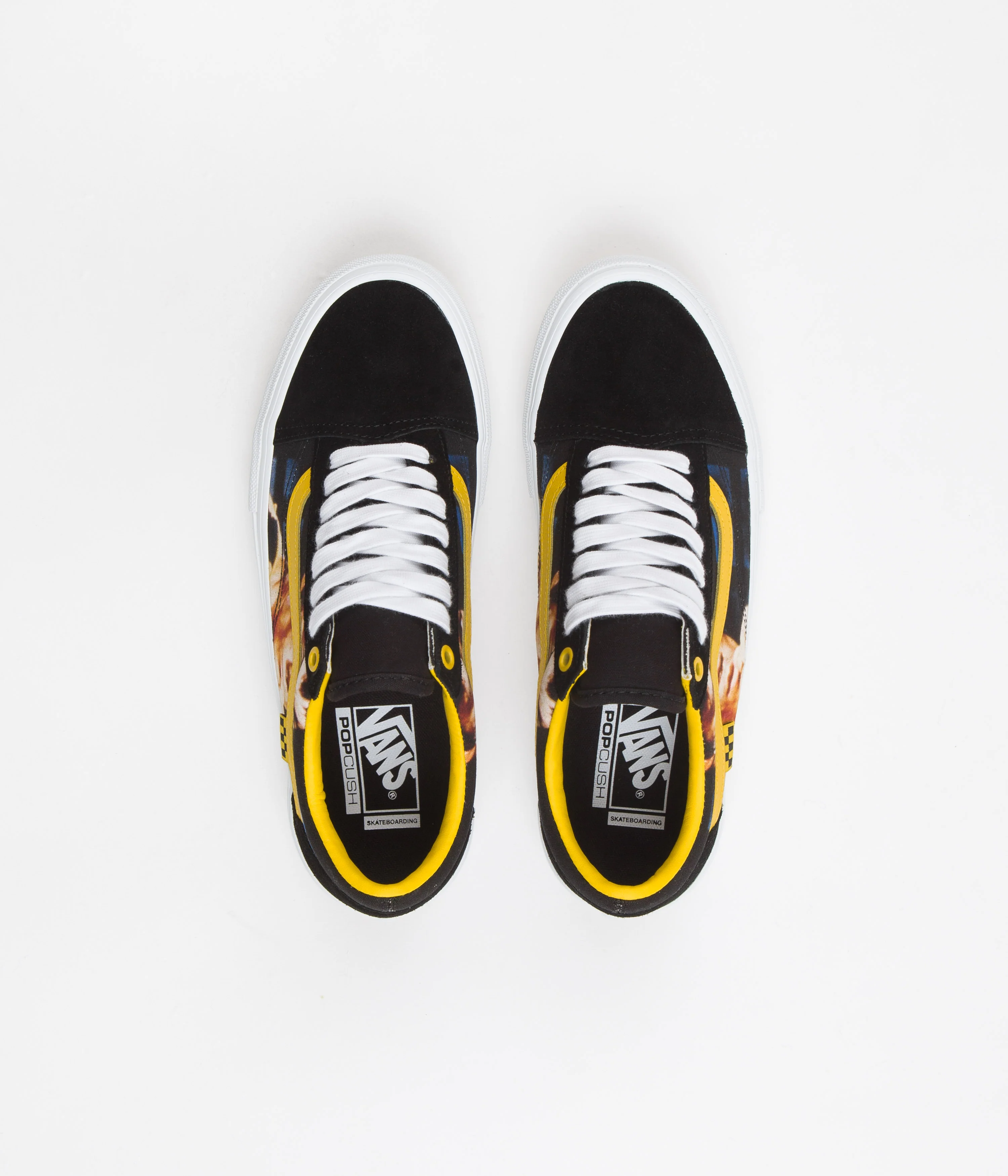 Vans Skate Old Skool Shoes - (Bruce Lee) Black / Yellow - Image 7