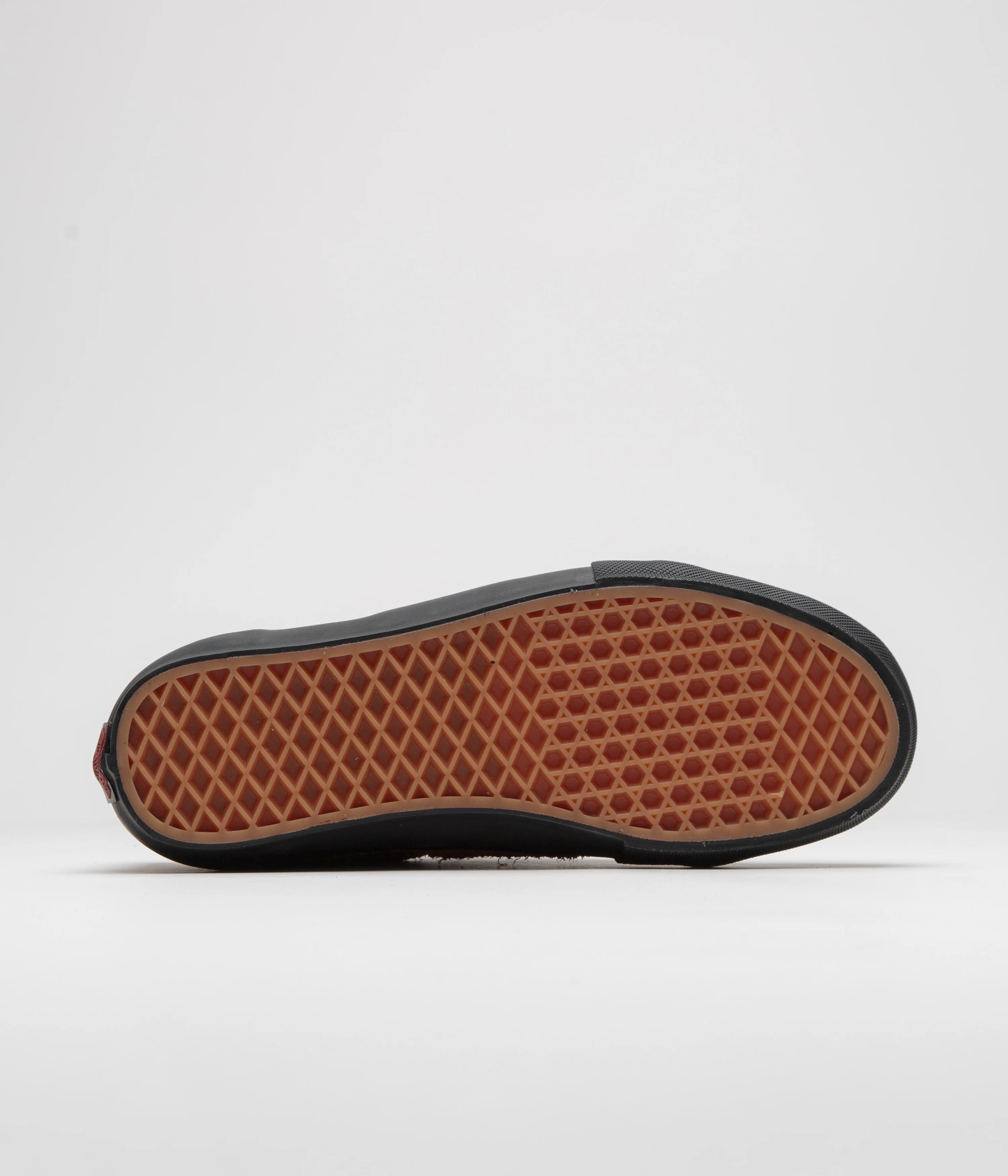 Vans Skate Old Skool Shoes - Hairy Suede Black / Burgundy - Image 6