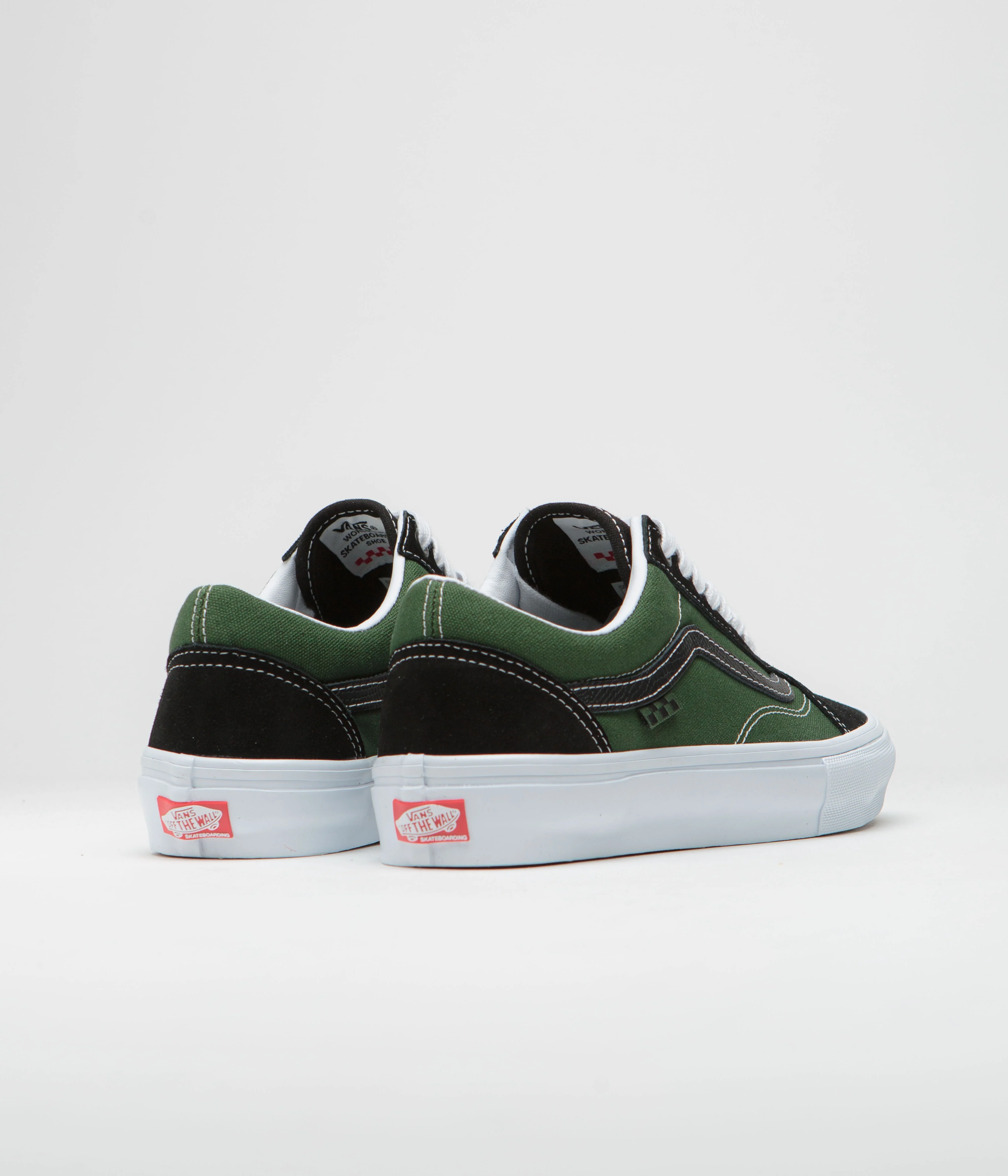 Vans Skate Old Skool Shoes - Safari Black / Greenery - Image 4