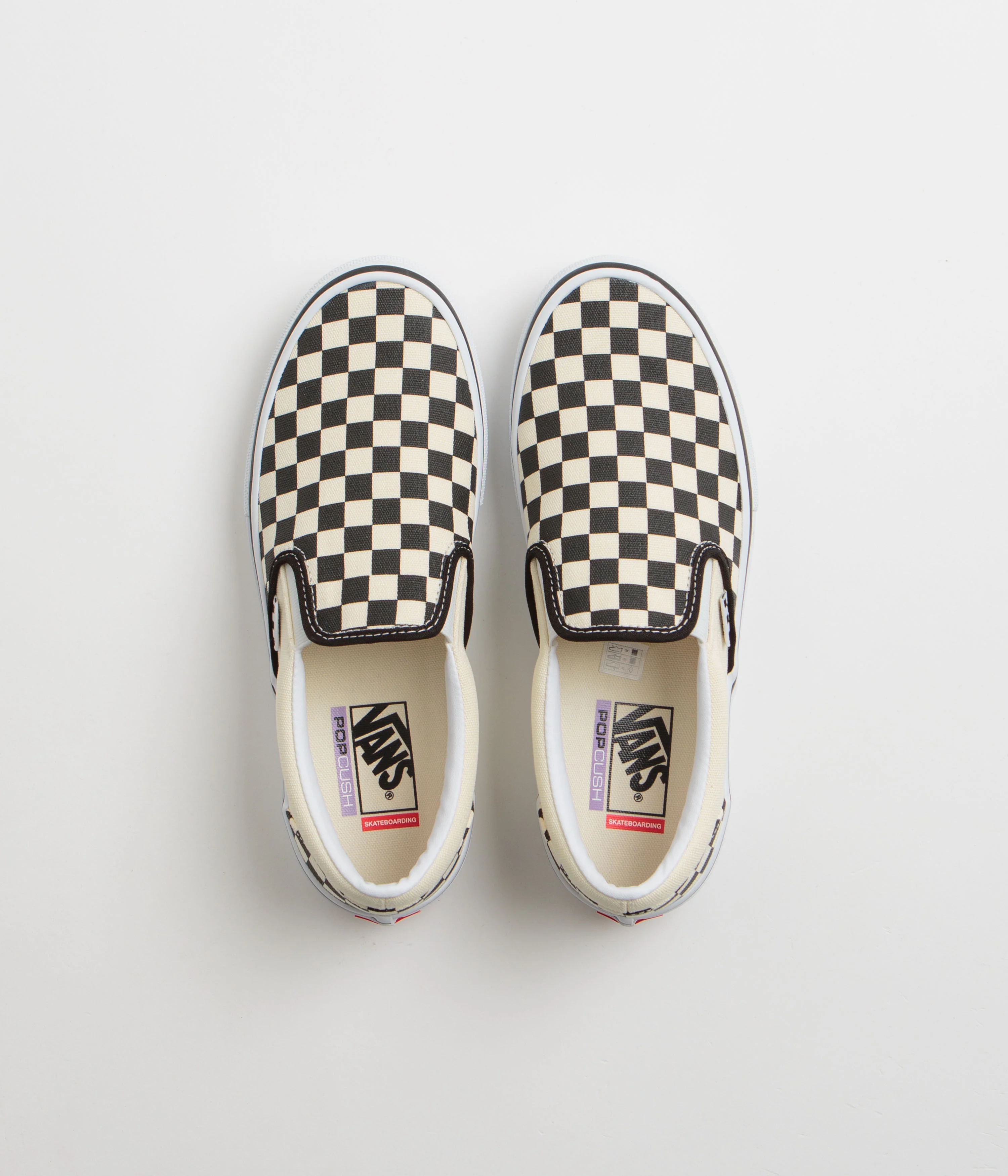 Vans Skate Slip-On Shoes - (Checkerboard) Black / Off White - Image 7