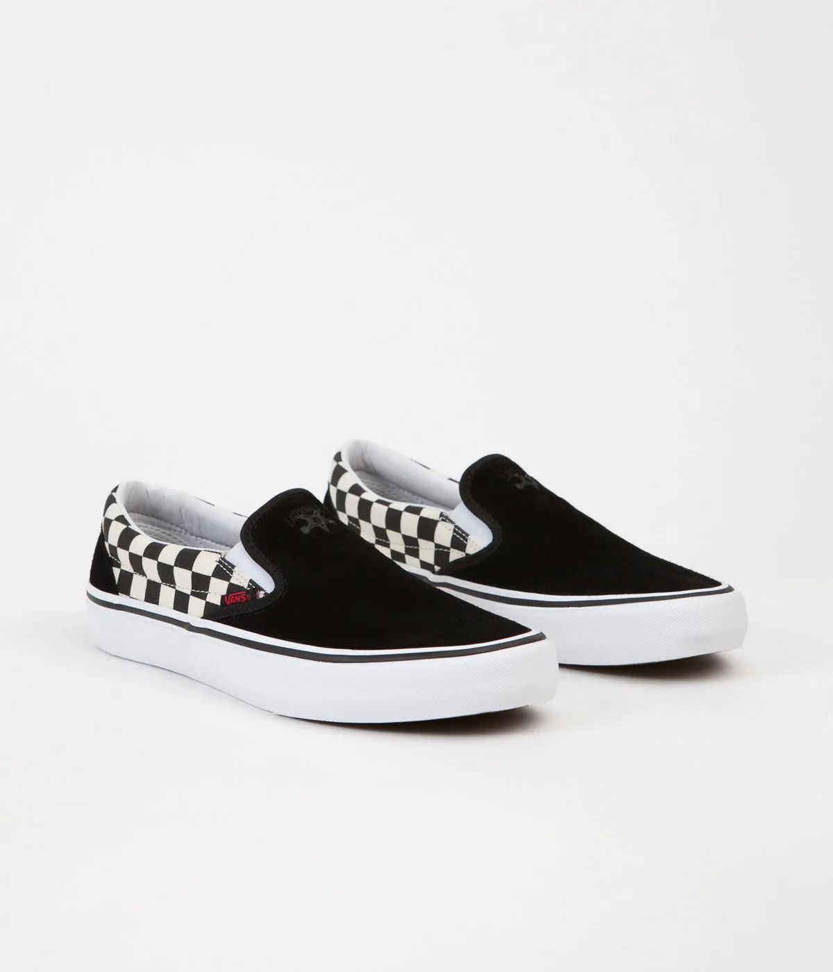 Vans x Thrasher Slip On Pro Shoes - Black / Checkerboard - Image 2