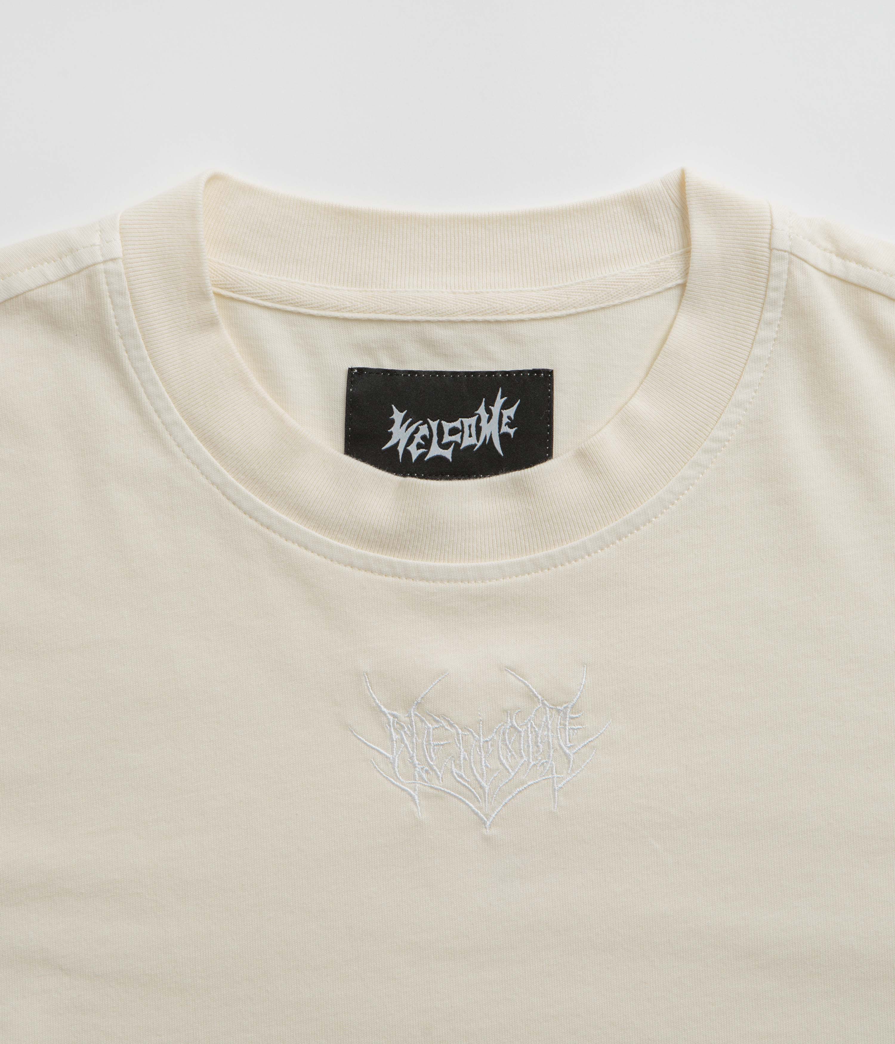 Welcome Shard Layered Knit Long Sleeve T-Shirt - Bone - Image 4