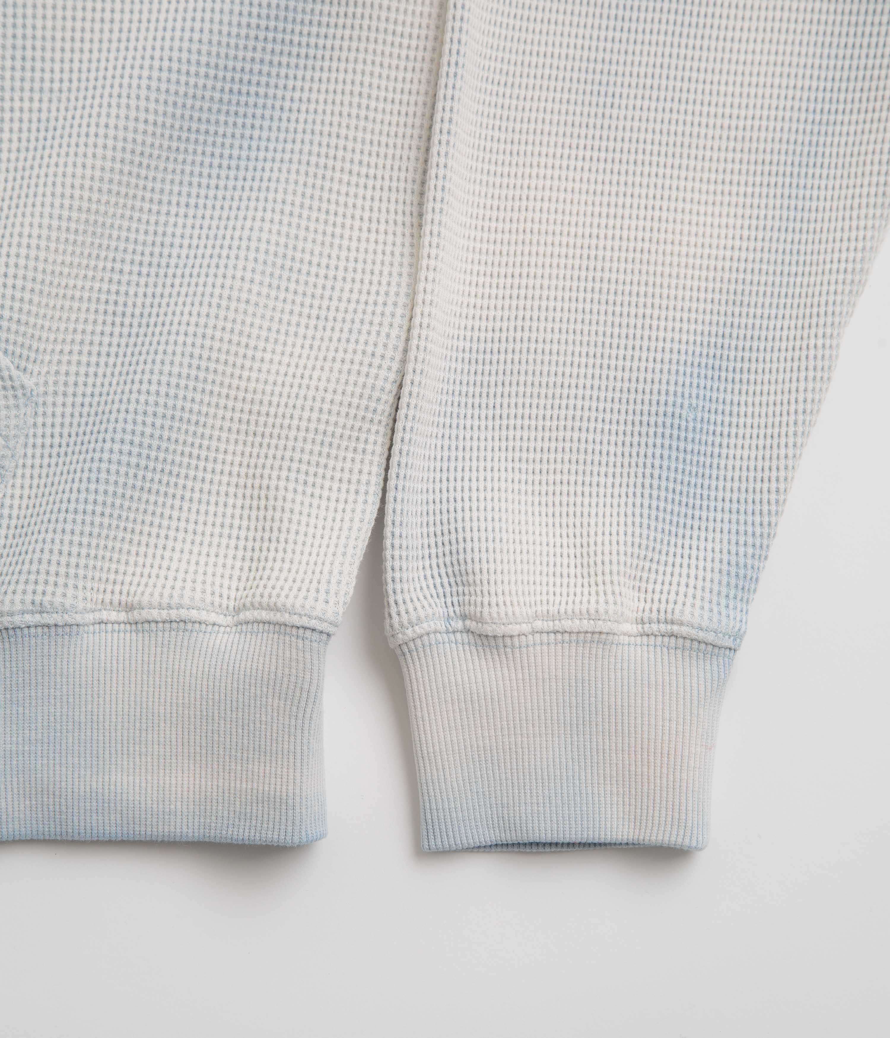 Yardsale Bleached Waffle Full Zip Hoodie - Blue - Image 5