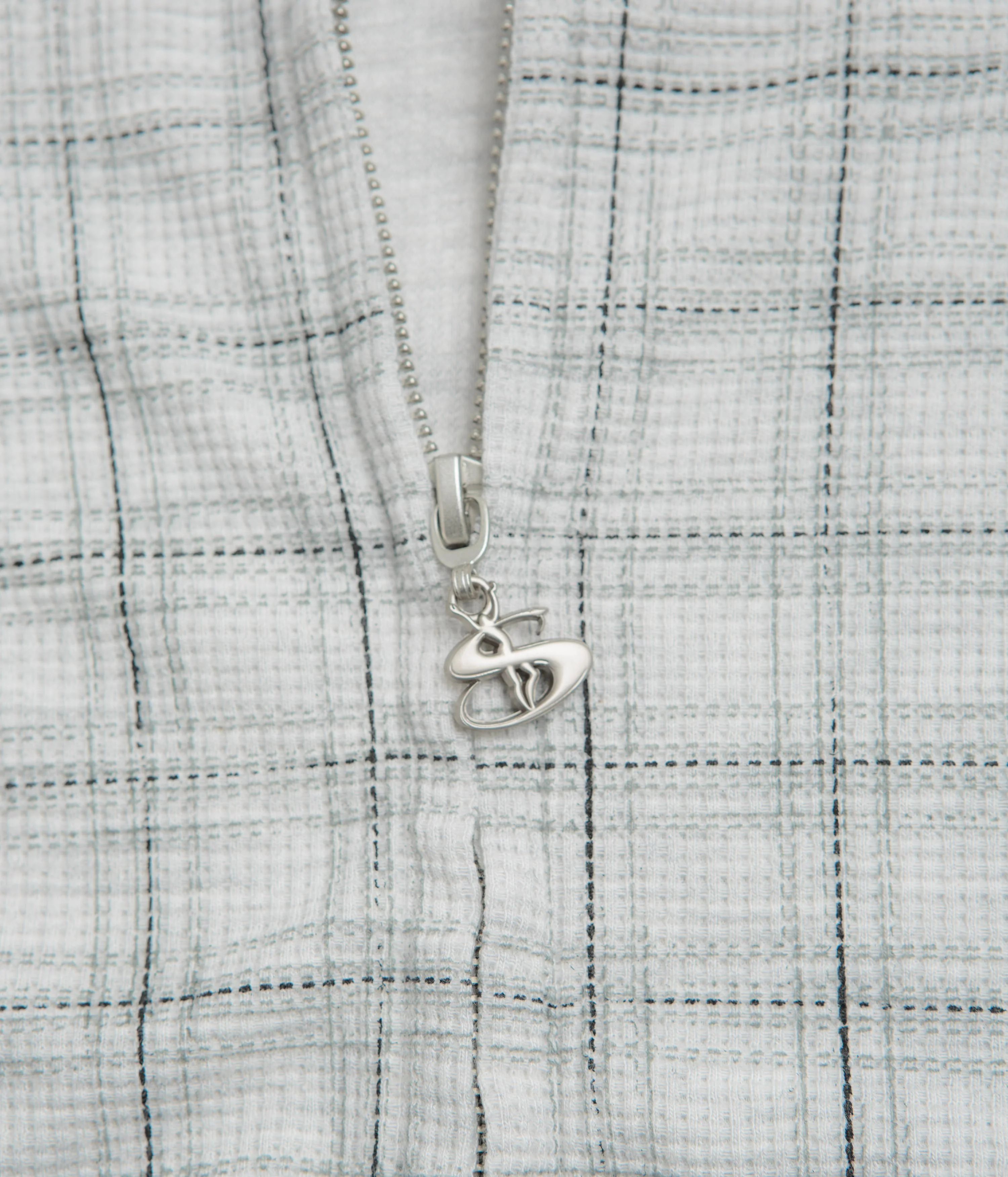 Yardsale Check Waffle Full Zip Hoodie - Grey - Image 5
