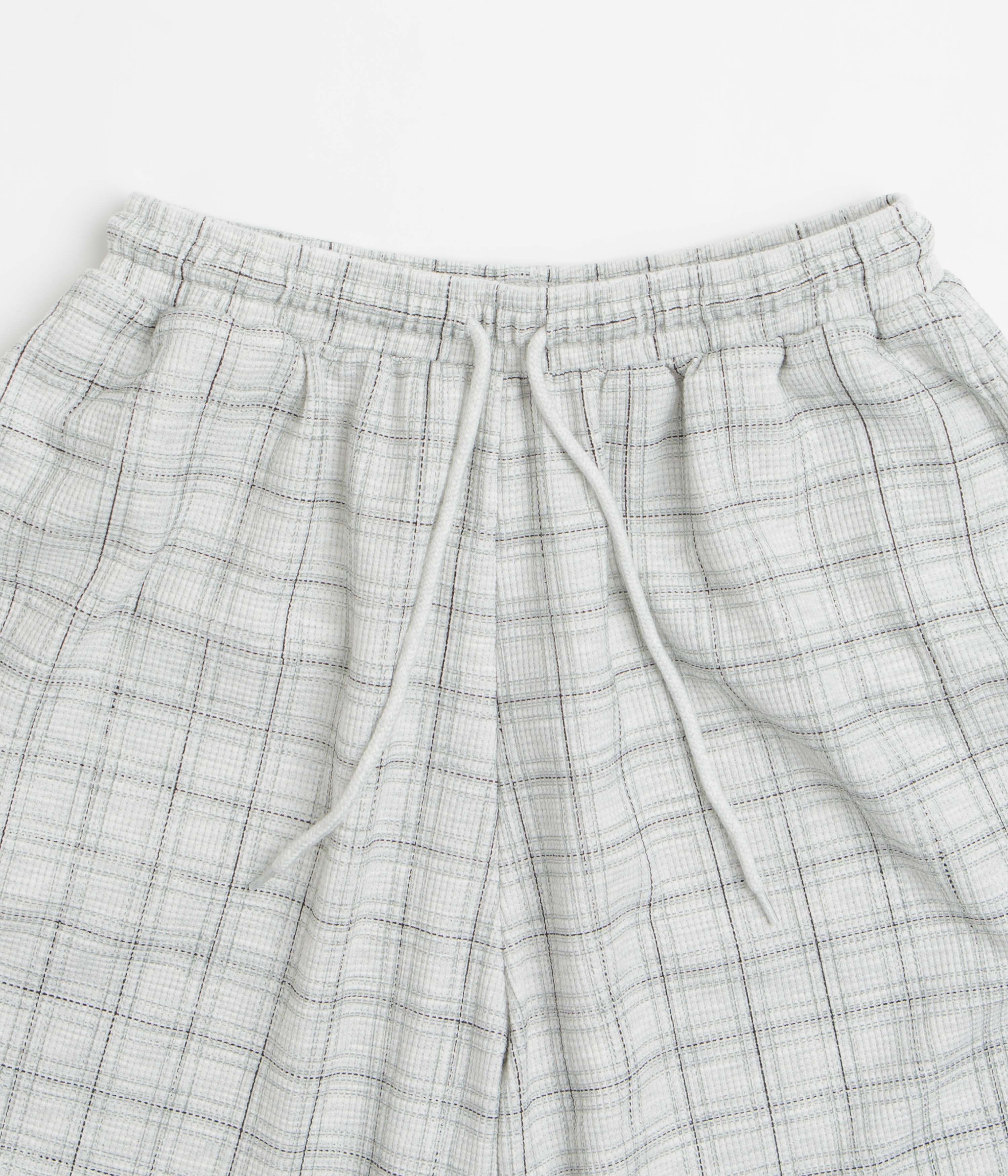 Yardsale Check Waffle Shorts - Light Grey - Image 4