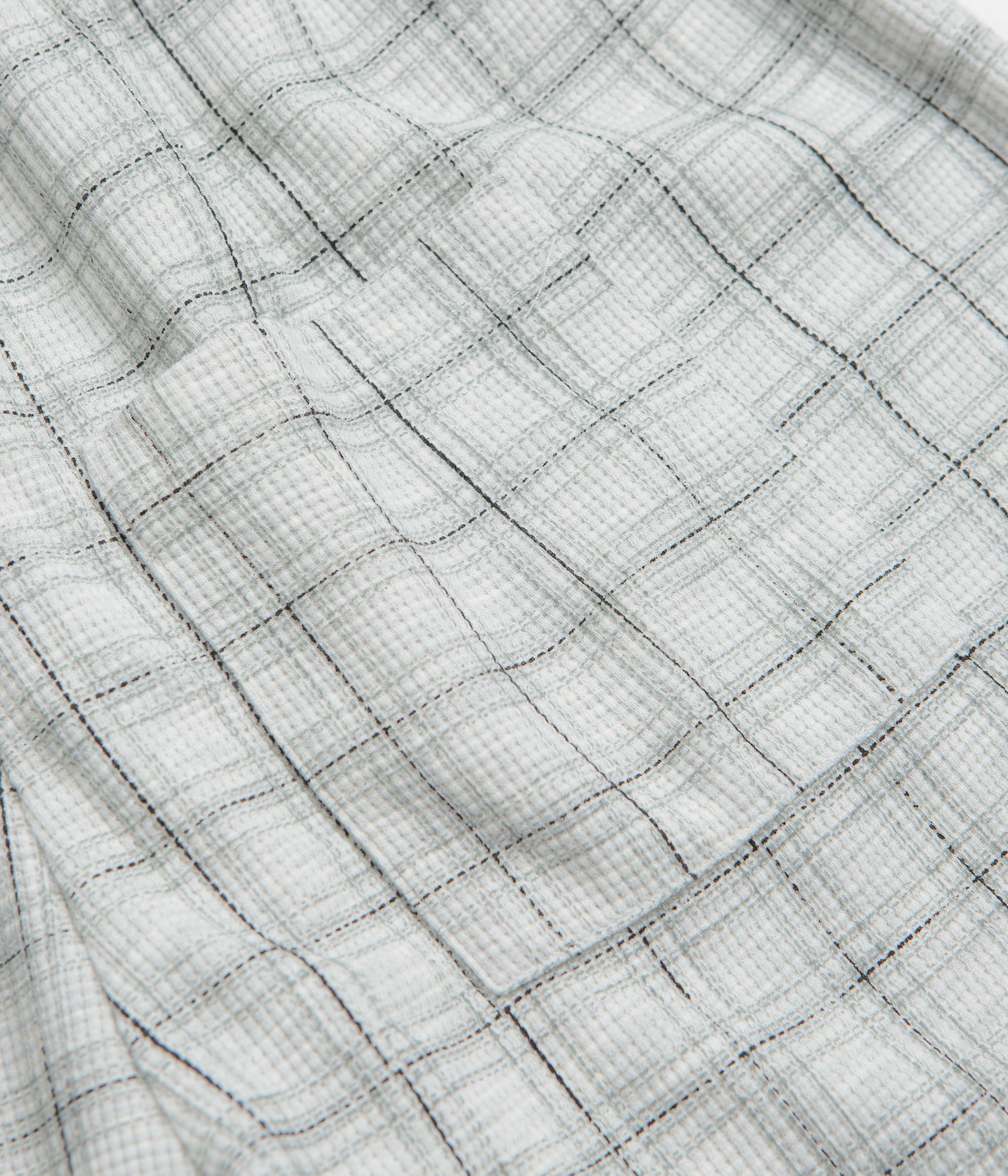 Yardsale Check Waffle Shorts - Light Grey - Image 7