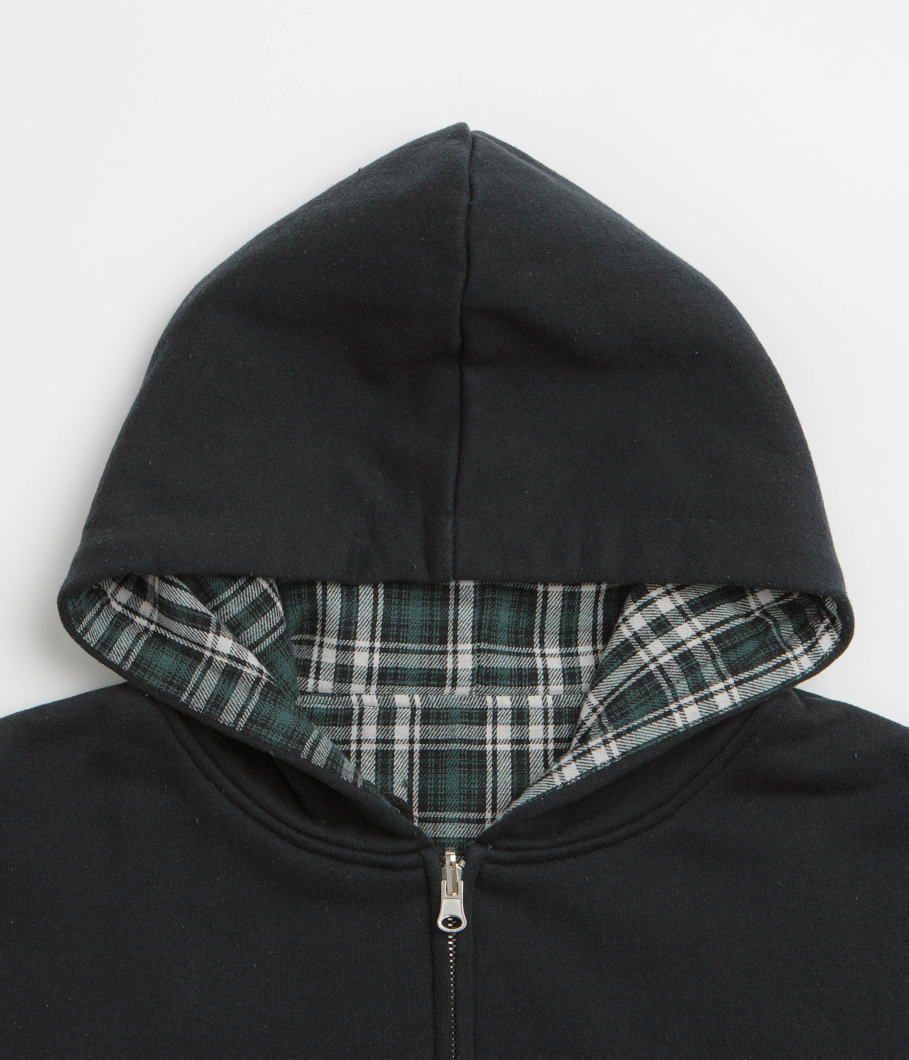 Yardsale Reversible Flannel Full Zip Hoodie - Green - Image 4