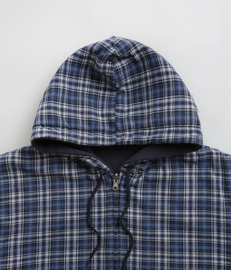 Yardsale Reversible Flannel Hoodie - Blue - Image 5