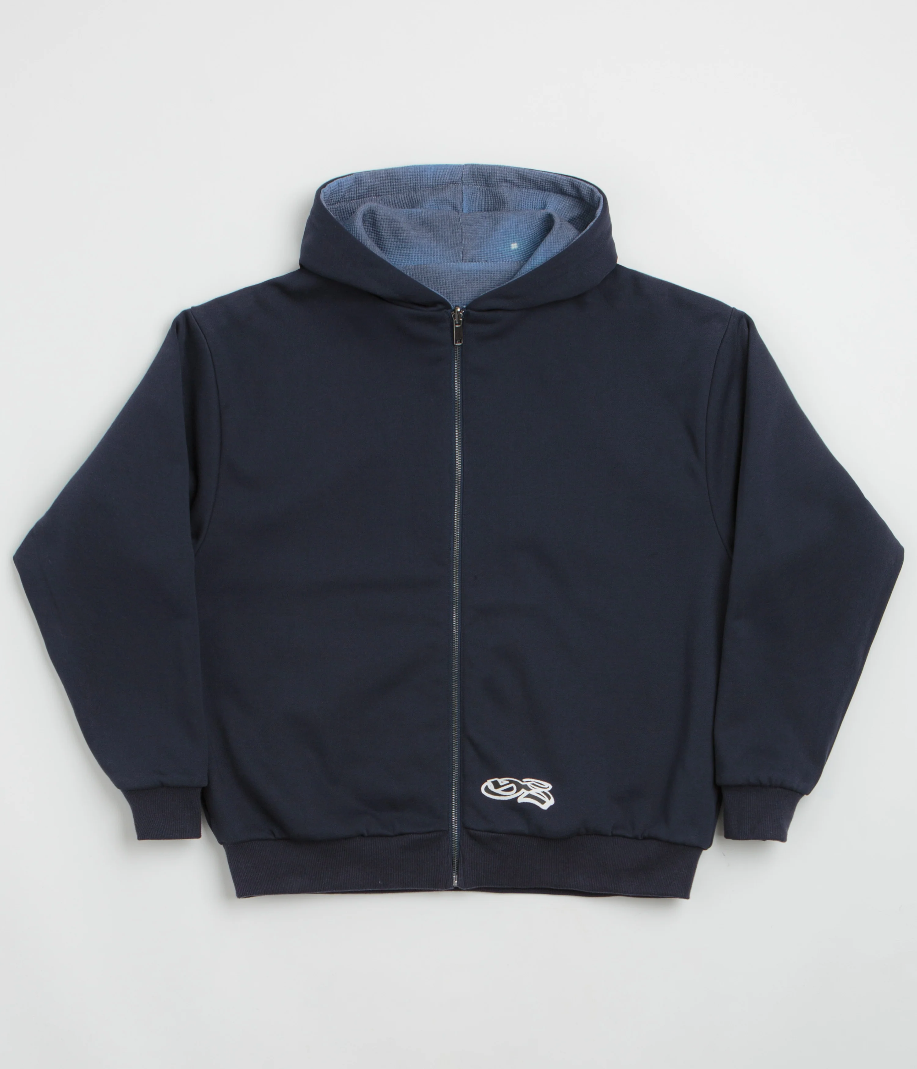 Yardsale Reversible Thermal Full Zip Hoodie - Navy / Navy - Image 2